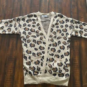 ETIQUETTE Leopard Print Cardigan- Size S/M